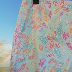 Sigrid Olsen Sport Womens Size 14 Capri Pants Abstract Floral T21